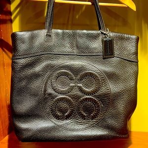 Big black coach purse